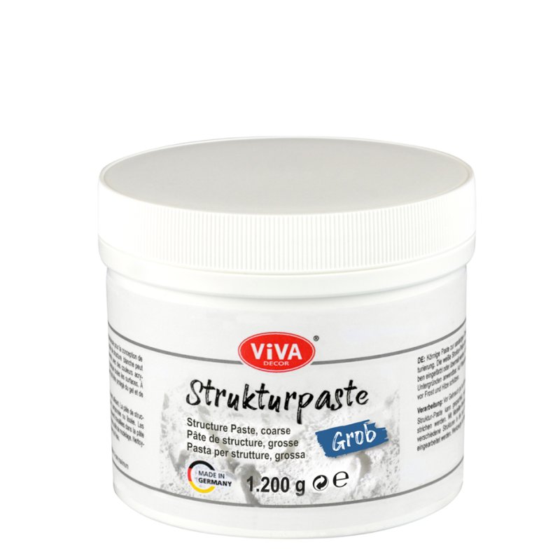 Viva Decor coarse structure paste, white, 1200 g