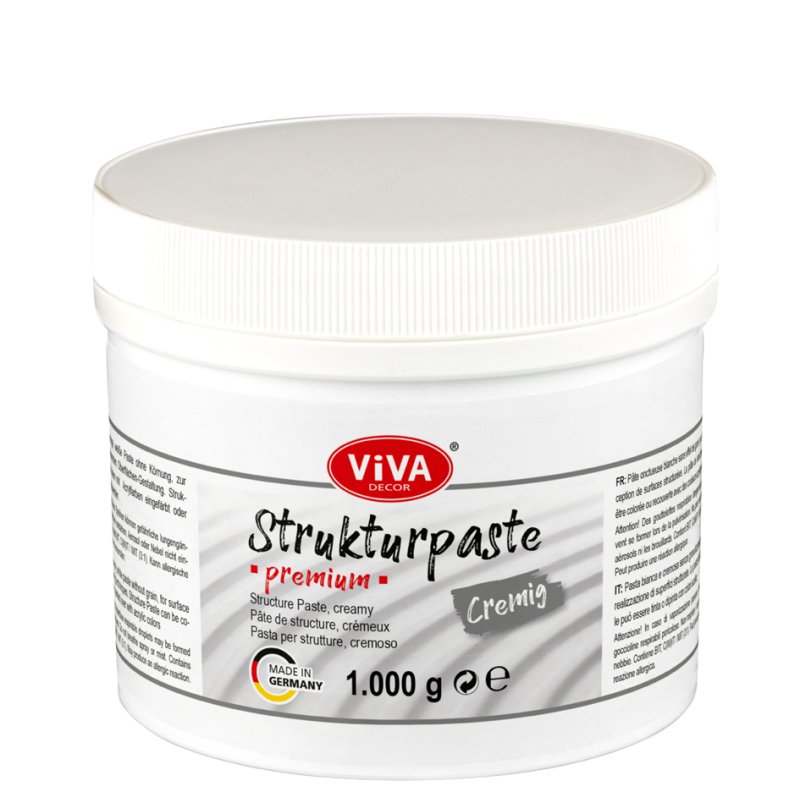 Viva Decor premium structure paste, creamy, white, 1000 g