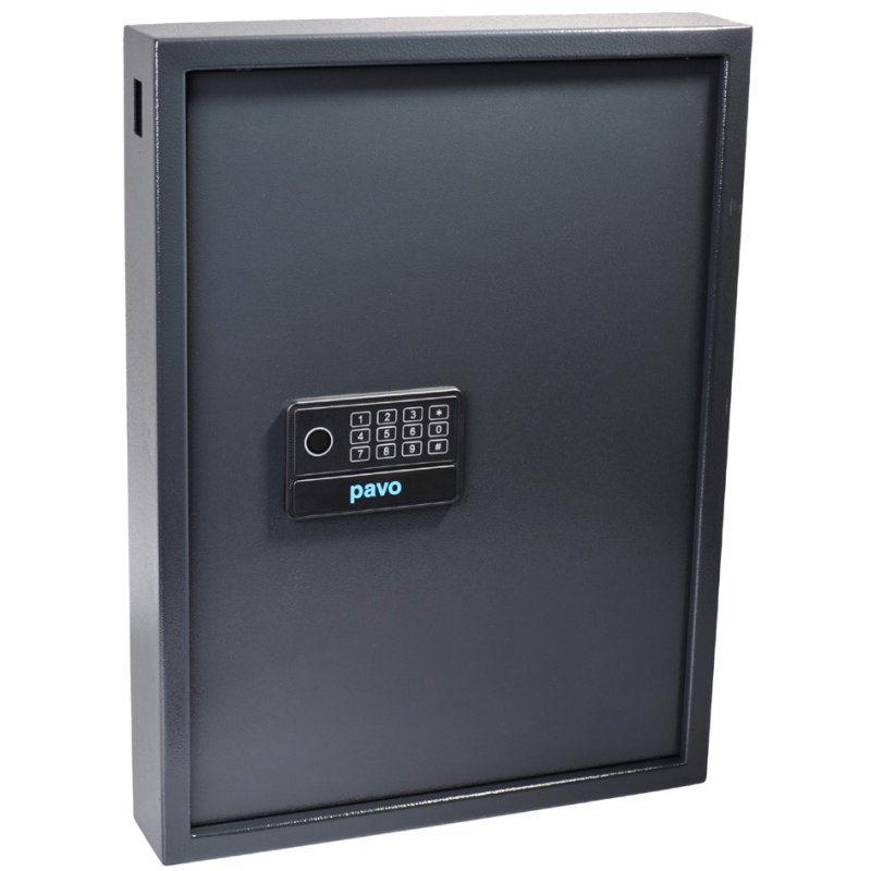 Pavo Armoire à clés High Security, sécurité électronique, 50 clés, gris foncé
