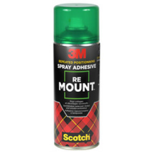 3M Scotch losbare spuitlijm RE MOUNT, herpositioneerbaar, 400 ml