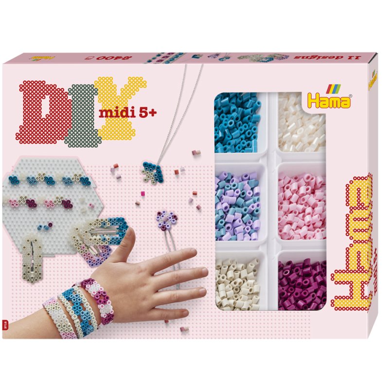 Hama perles à repasser midi Boîte créativité II, 5,0 mm, emballage cadeau, 2400 pcs