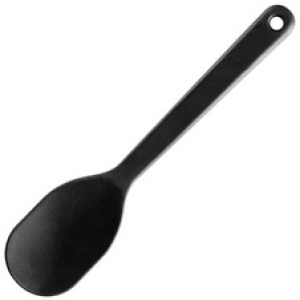 GastroMax siliconen lepel, zwart, 60 mm, hittebestendig 100°C