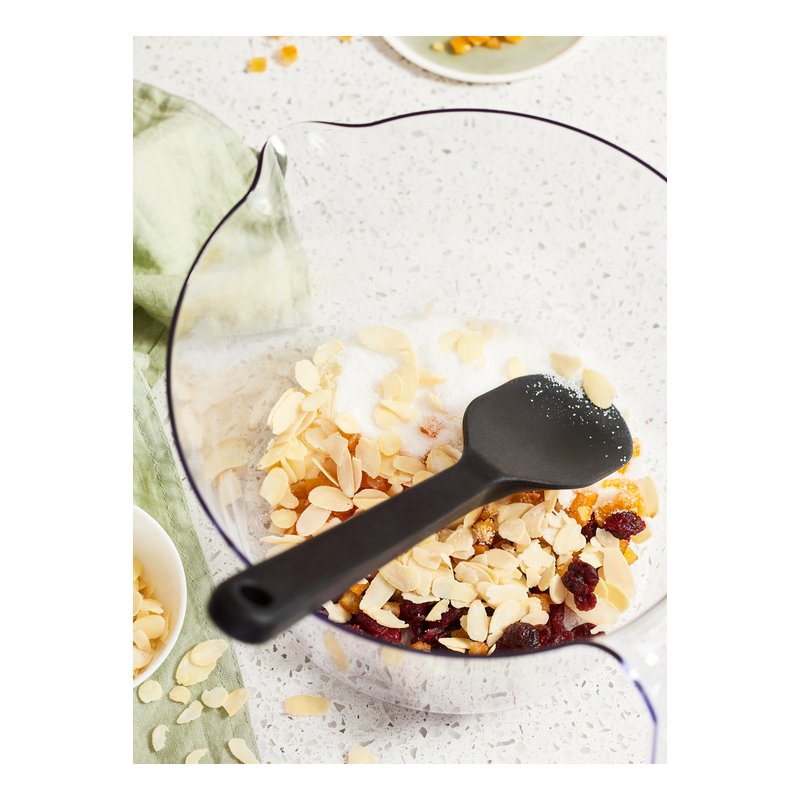 GastroMax siliconen lepel, zwart, 60 mm, hittebestendig 100°C