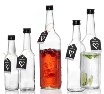 Ritzenhoff & Breker glazen fles MARA, 700 ml, schroefdop, 6 stuks