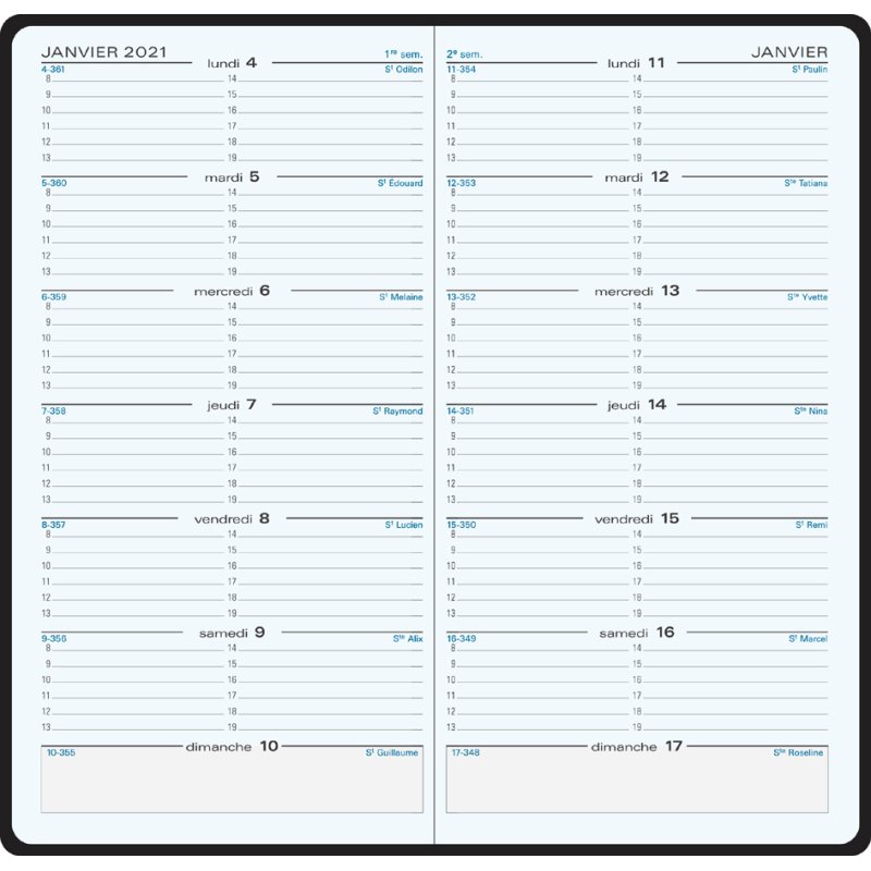 Agenda de poche SL 17, assortiment de couleurs, 2025
