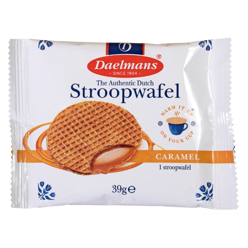 HELLMA Daelmans stroopwafels Jumbo, emballage individuel, 36 pièces