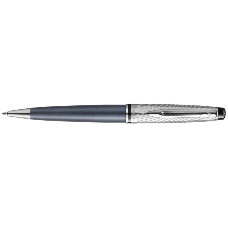 WATERMAN Expert Deluxe stylos à bille rétractables, gris ardoise métallisé, encre bleue, M