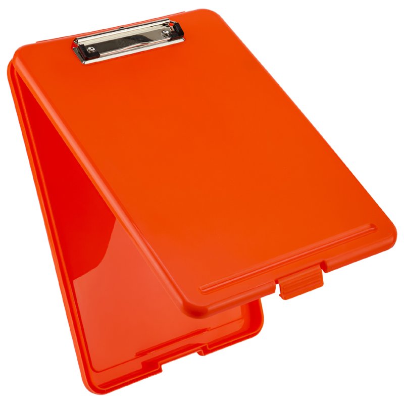 Läufer Porte-bloc Safety, avec compartiment de rangement, A4, orange