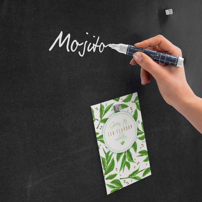 Sigel universal marker, white, 2 pieces