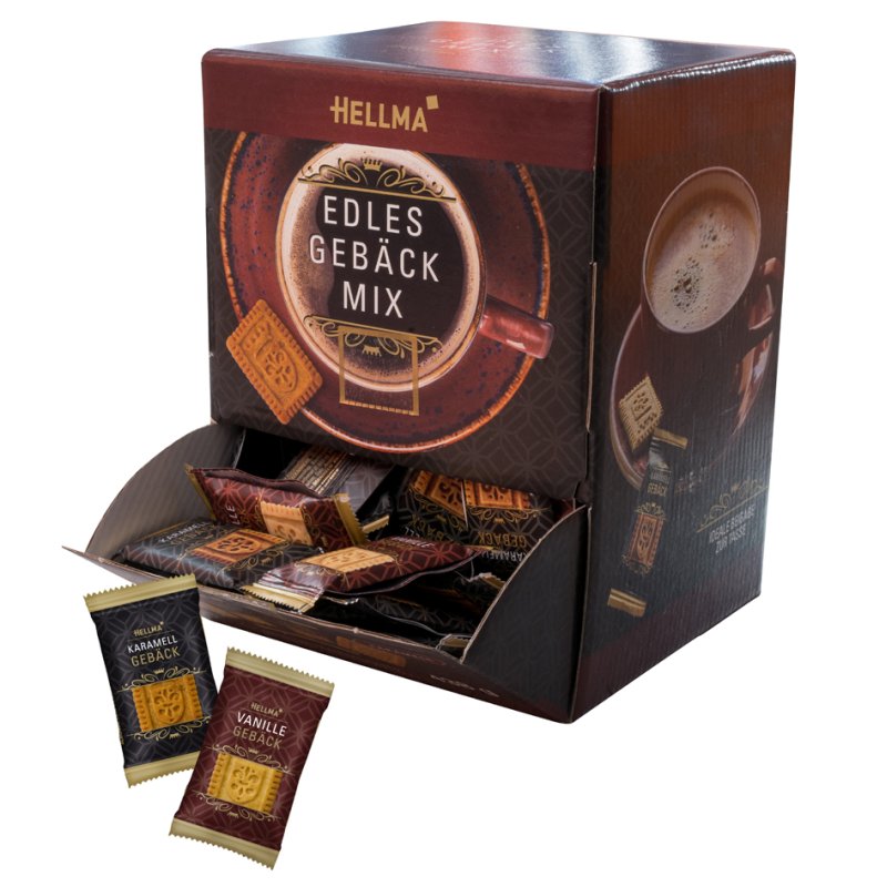 HELLMA deluxe biscuit mix, individually wrapped, 125 pieces of 3.5 g