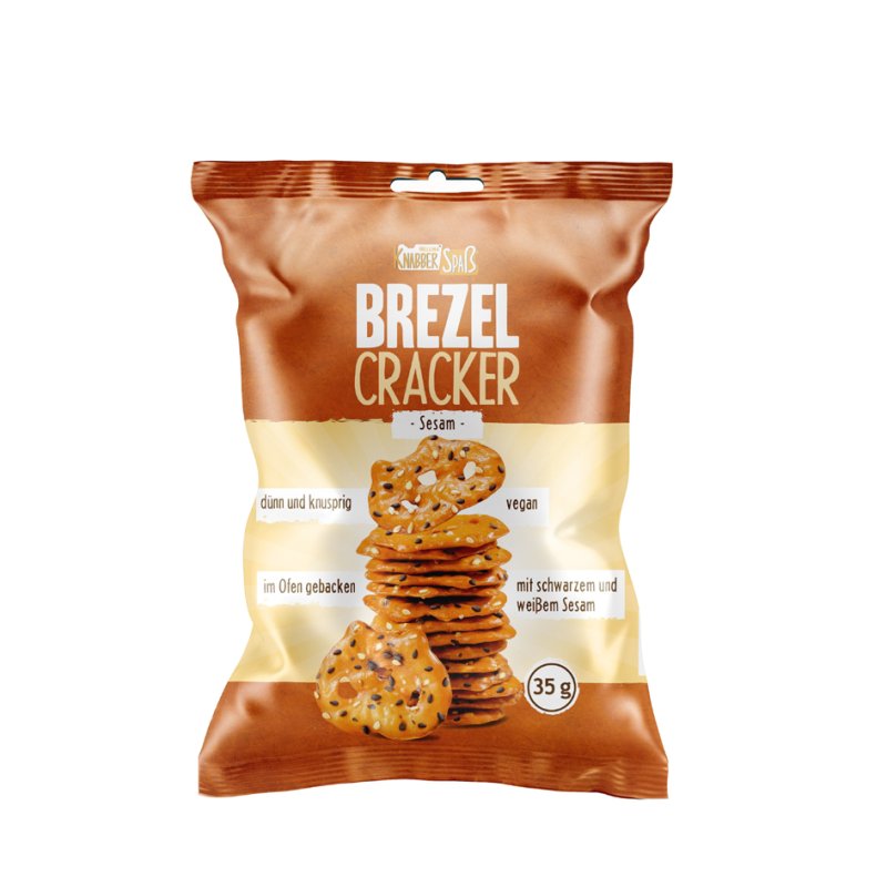 HELLMA bretzels crackers sésame, portions 35g, 28 pièces