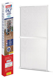 tesa vliegengordijn ALU FALT voor deuren, opvouwbaar, wit, 1,00×1,00 tot 2,20×2,20 m
