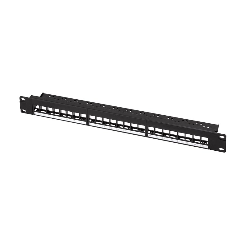 LogiLink Professional 19 pouces panneau de brassage, 24 ports, non équipé, noir