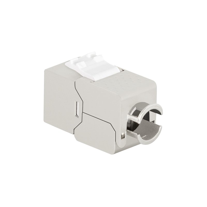 LogiLink Professional Keystone module Cat.8.1, zilver, afgeschermd, RJ45 koppeling, gereedschaploos