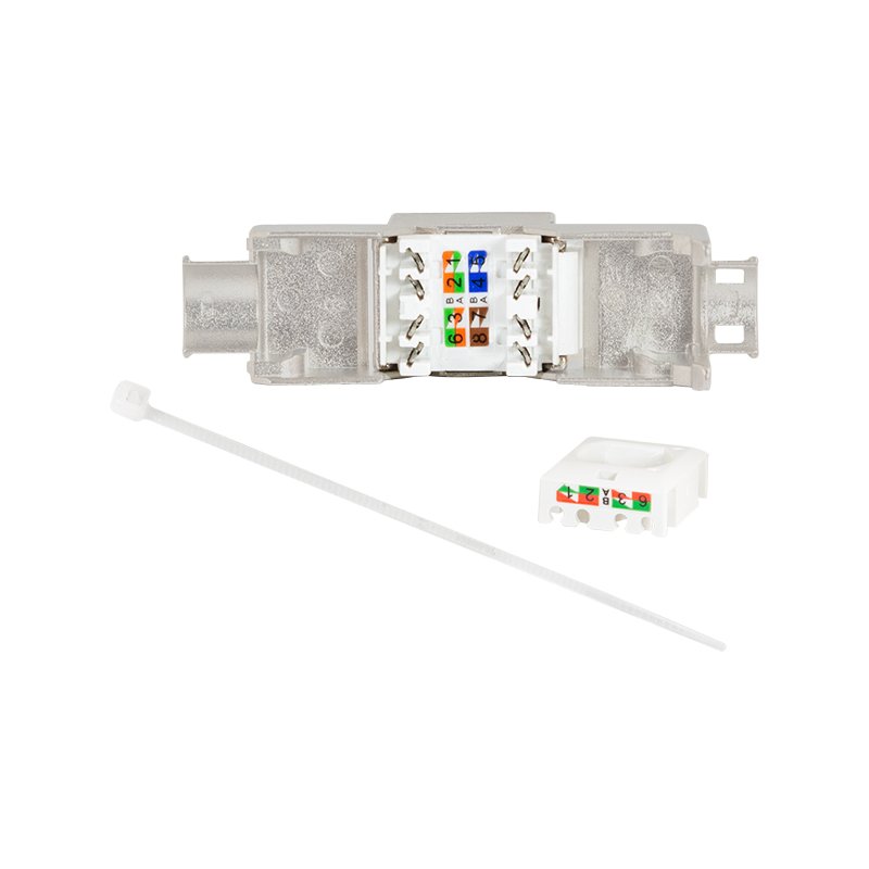 LogiLink Professional Module Keystone Cat.8.1, argent, blindé, coupleur RJ45, sans outil
