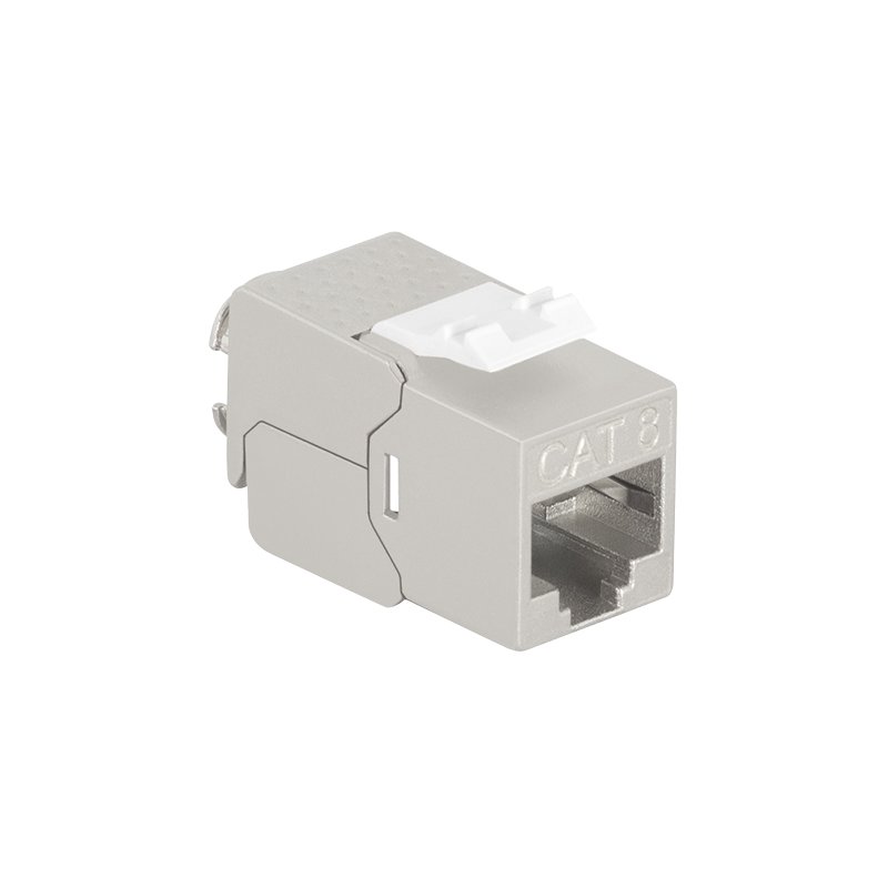 LogiLink Professional Module Keystone Cat.8.1, argent, blindé, coupleur RJ45, sans outil