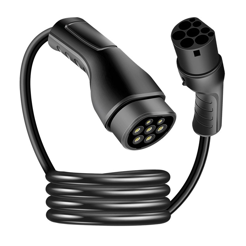 LogiLink câble de recharge voiture électrique Type 2, triphasé, 22 kW, 2,5 mètres