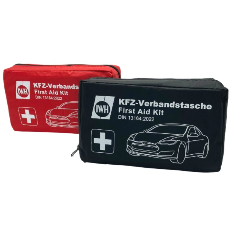 IWH car first aid kit, DIN 13164, red
