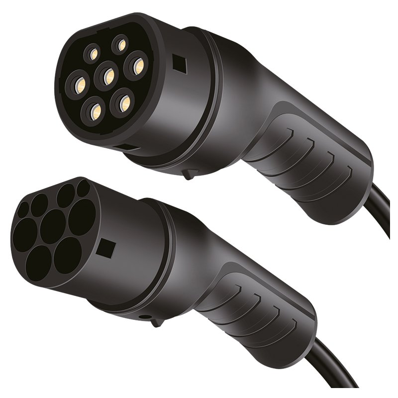 LogiLink Type 2 charging plug, 32 A, 5 metres, black