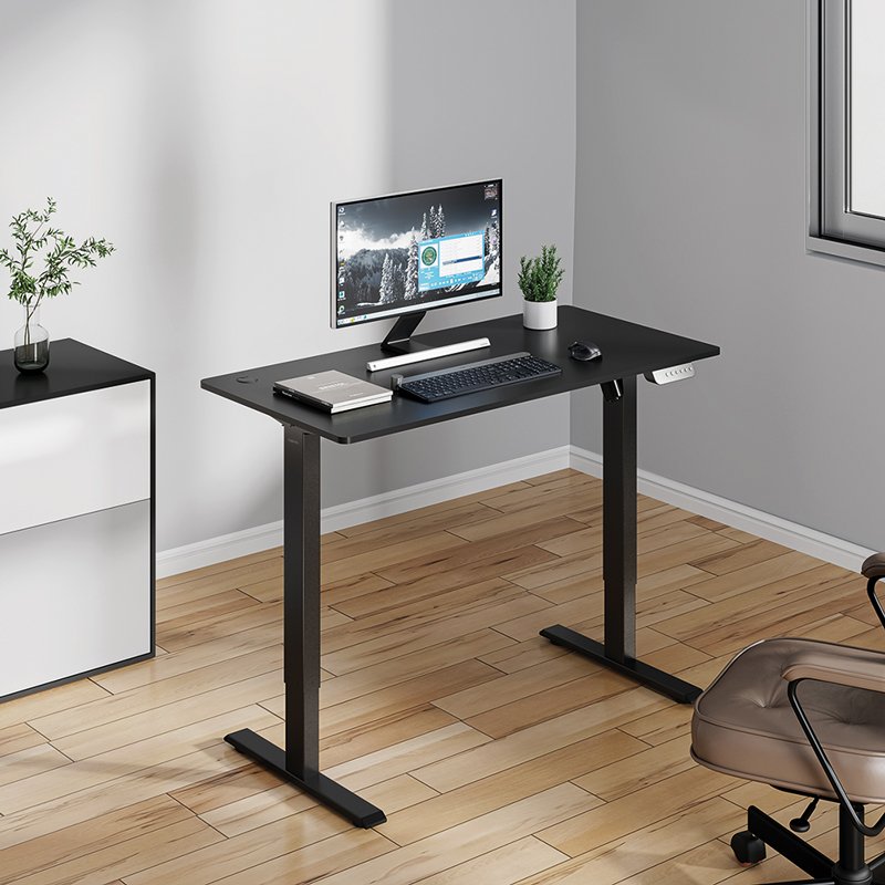 LogiLink sit-stand desk electric, 1200 × 600 mm, black/brown, 720-1140 mm
