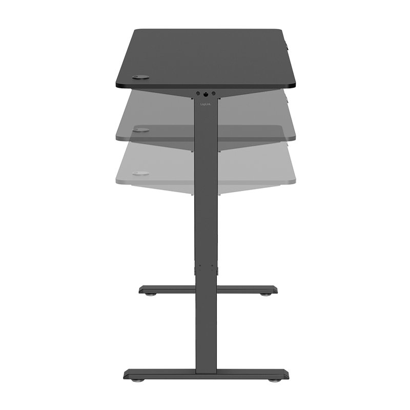 LogiLink sit-stand desk electric, 1200 × 600 mm, black/brown, 720-1140 mm