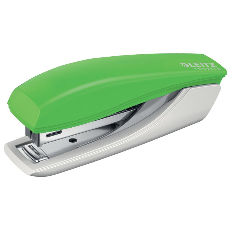 LEITZ Mini agrafeuse NeXXt Recycle, noir, 10 feuilles, 81% matière recyclée