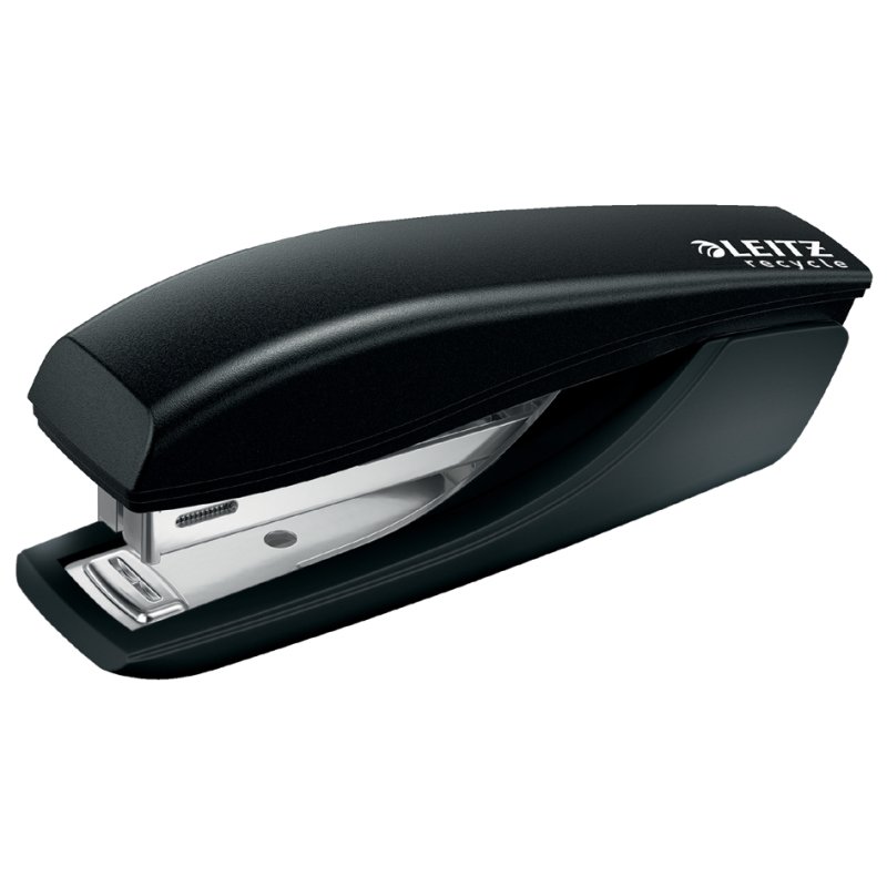LEITZ Mini agrafeuse NeXXt Recycle, noir, 10 feuilles, 81% matière recyclée