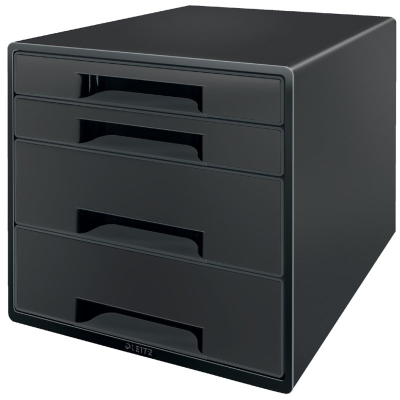 LEITZ bloc à tiroirs Recycle CUBE, 4 tiroirs, noir, A4 maxi