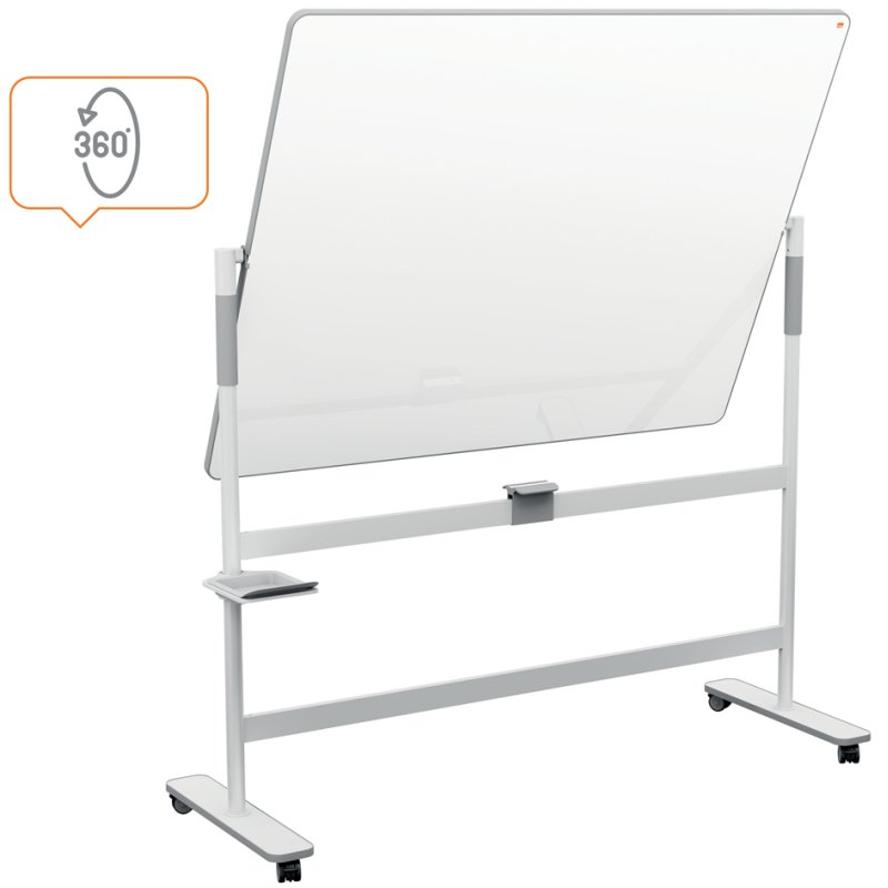 nobo tableau blanc mobile DrehMoveMeet, double face, magnétique, 1500×1200 mm