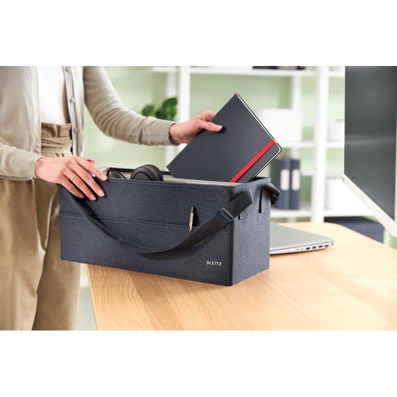 LEITZ table de rangement bureau sharing, tissu, gris souris