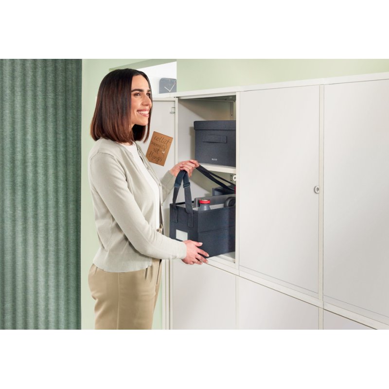 LEITZ table de rangement bureau sharing, tissu, gris souris