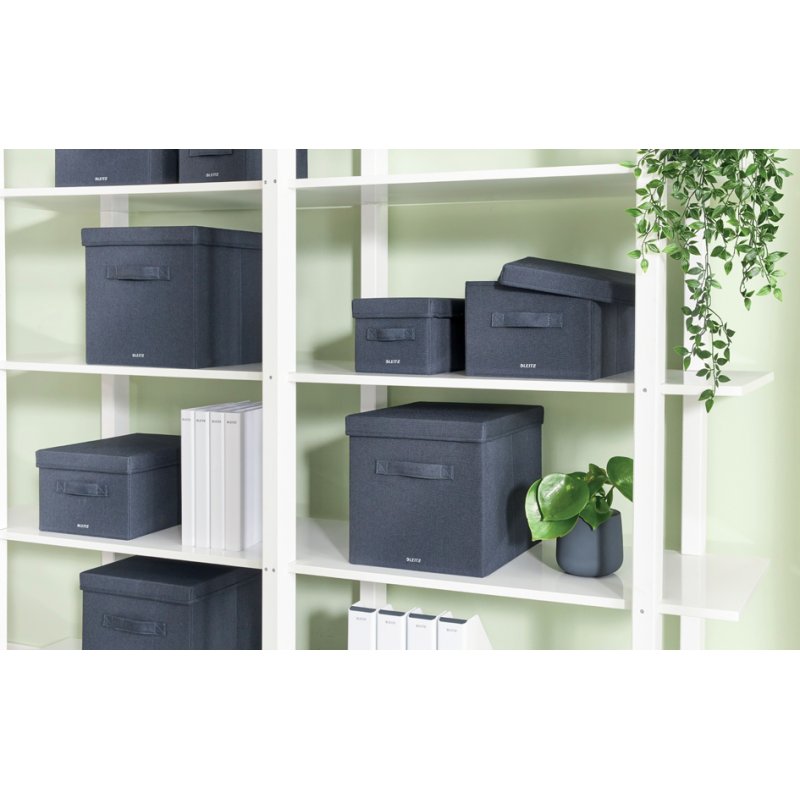 LEITZ boîte de rangement en tissu, taille M, gris velours, set de 2