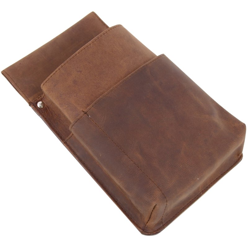 Alassio heuptas voor kelnersbeurs, leer, grijs, 150×40×40 mm