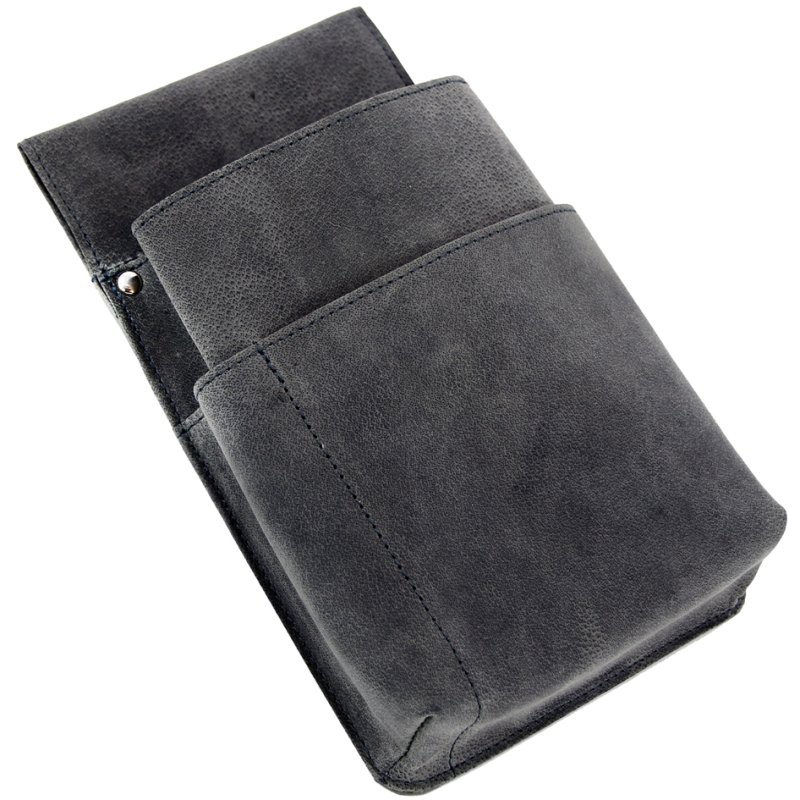 Alassio heuptas voor kelnersbeurs, leer, grijs, 150×40×40 mm