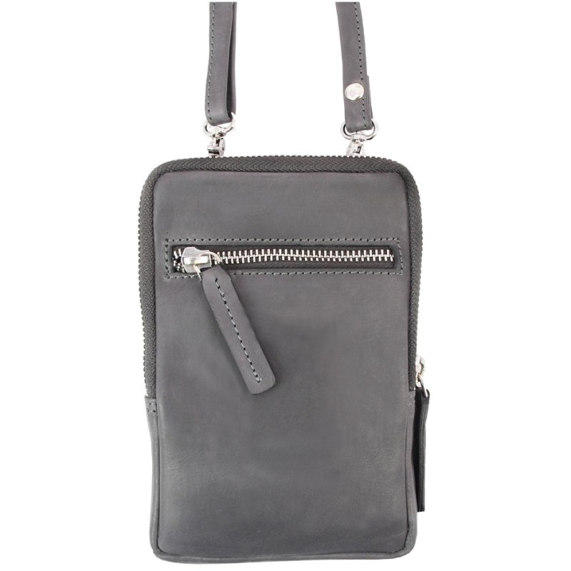 PRIDE&SOUL sac à bandoulière smartphone LORIS, cuir, gris