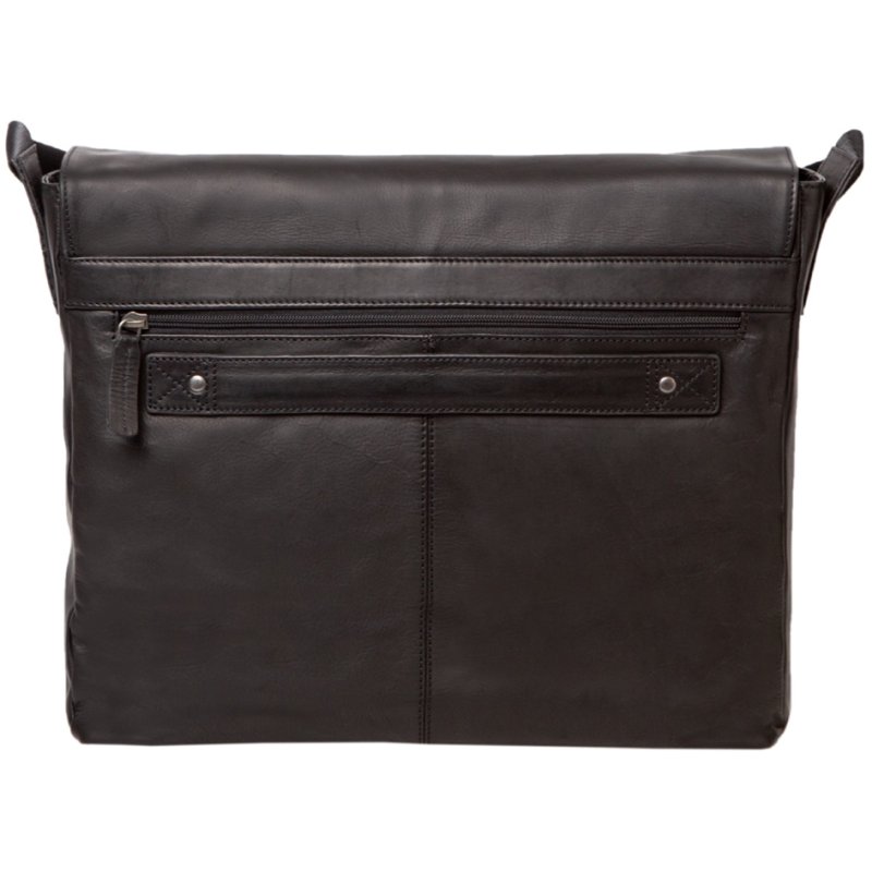 PRIDE&SOUL Urban shoulder bag, leather, black, 15 inch