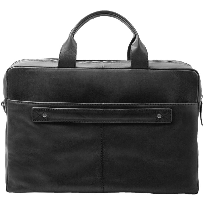 PRIDE&SOUL NOMAD sacoche pour ordinateur portable, cuir, noir, 15 pouces