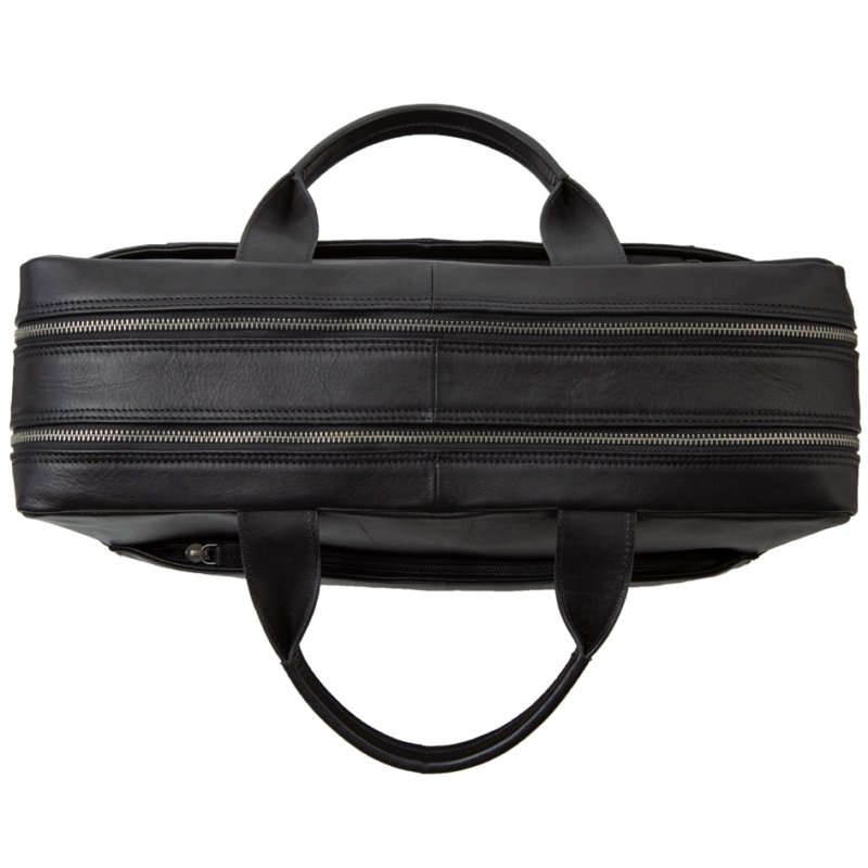 PRIDE&SOUL laptop bag MOVER, leather, black, 15 inch