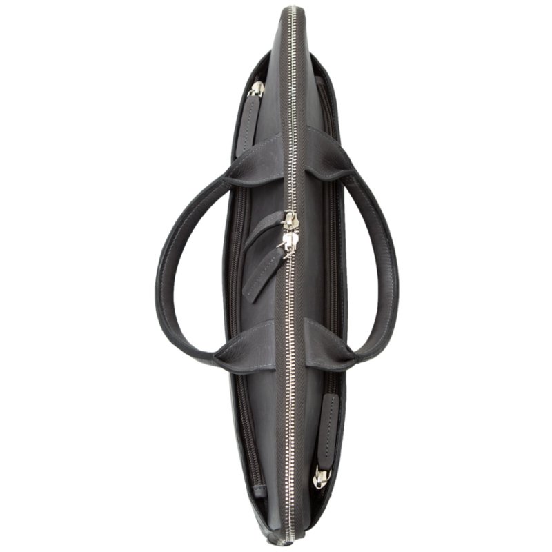 PRIDE&SOUL sacoche pour ordinateur portable RATE, cuir, gris, 15 pouces