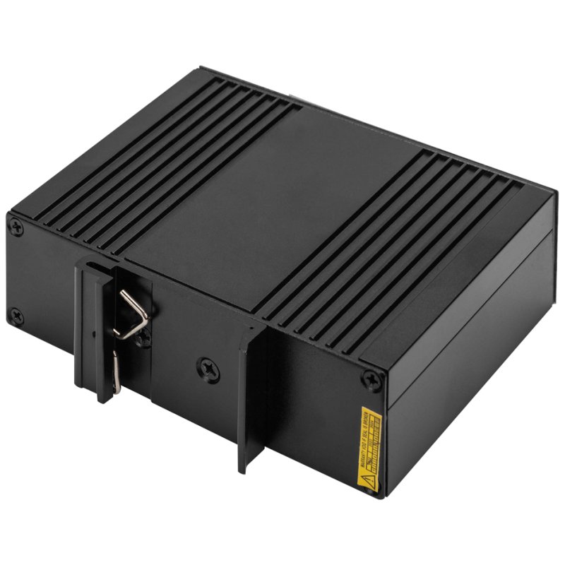 DIGITUS Gigabit Ethernet PoE injector industrial, single-port, 84 W, DIN-rail mounting