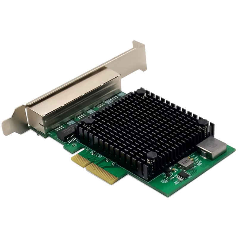 DIGITUS Carte réseau Gigabit Ethernet PCI Express, 4-ports, RJ45