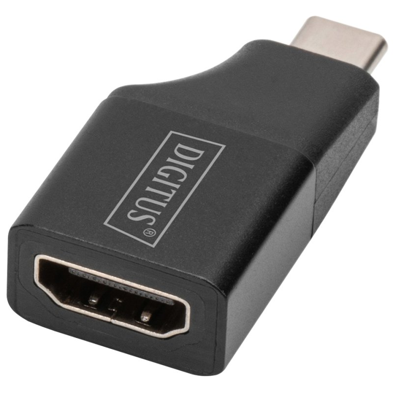 DIGITUS USB-C to HDMI adapter 4K, 4K/30 Hz, aluminium housing, black