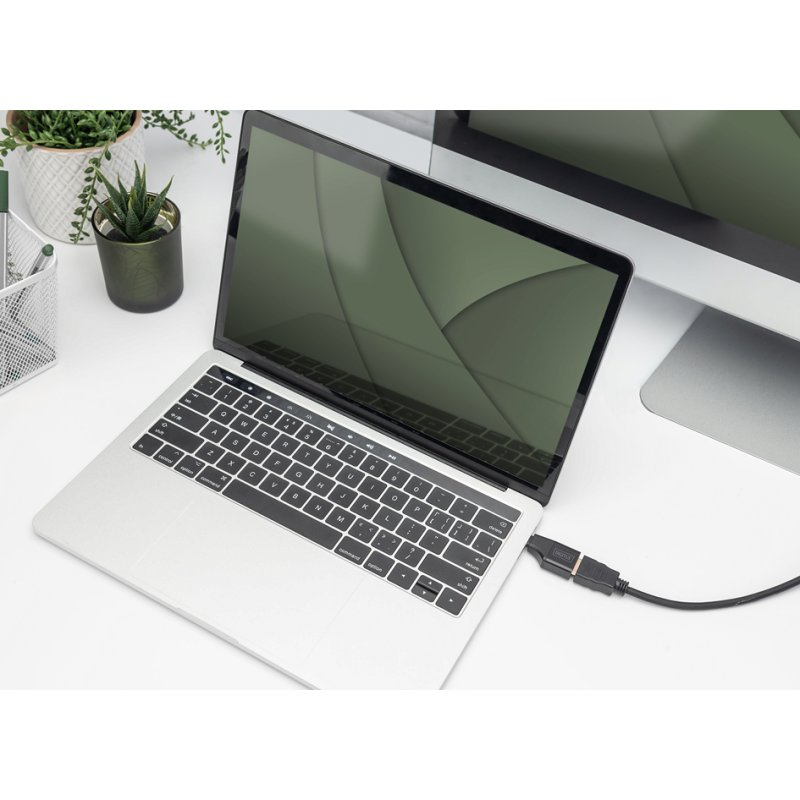 DIGITUS USB-C to HDMI adapter 4K, 4K/30 Hz, aluminium housing, black
