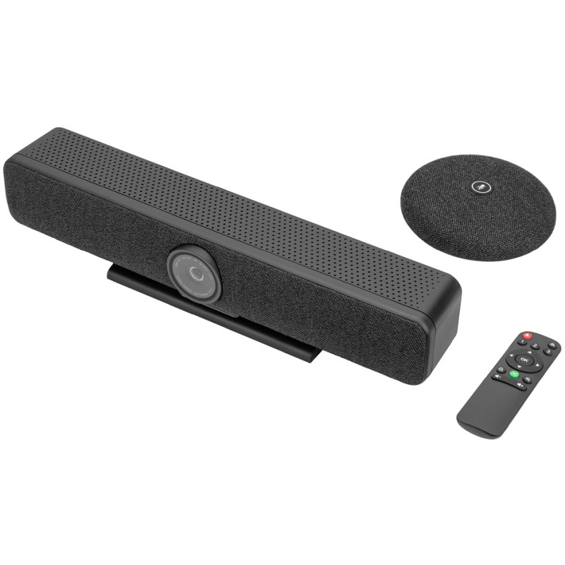 DIGITUS 4K All-In-One videobar Pro videoconferentiesysteem, 4K Ultra-HD, 8 MP camera, geïntegreerde microfoons