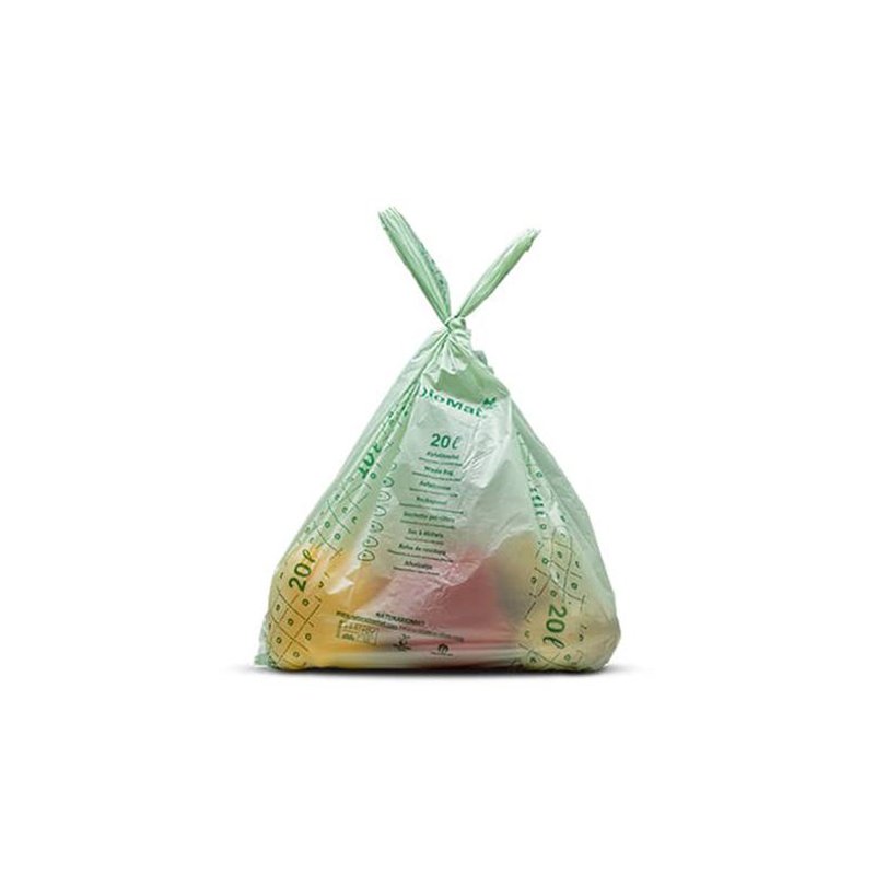 bioMAT sacs poubelle biodégradables, 20 litres, vert, 26 pièces