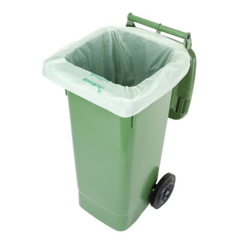 bioMAT sacs poubelle biodégradables, vert transparent, 10 pièces
