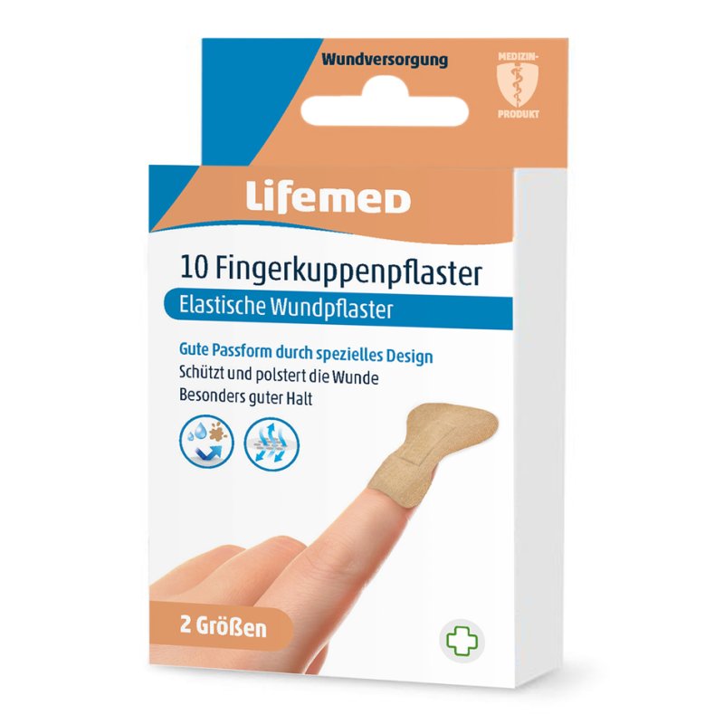Lifemed vingertoppleisters, huidkleur, latexvrij, 10 stuks