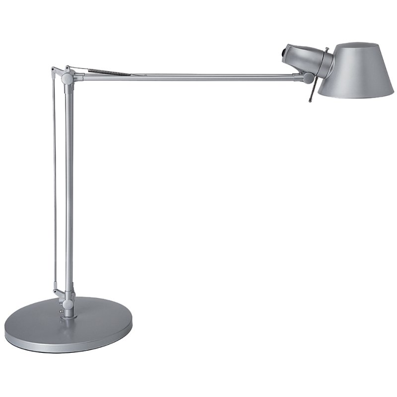 MAUL LED desk lamp MAULrock with base, silver, 9.5W, 950 lumens
