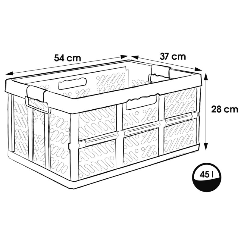 keeeper boîte de transport pliable eco Ben, 45 litres, bleu ciel, 50 kg charge