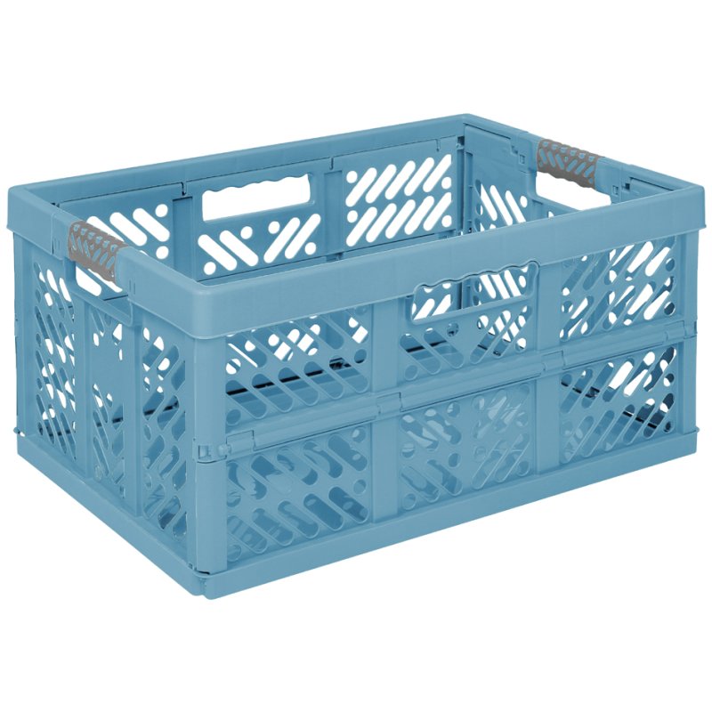 keeeper boîte de transport pliable eco Ben, 45 litres, bleu ciel, 50 kg charge